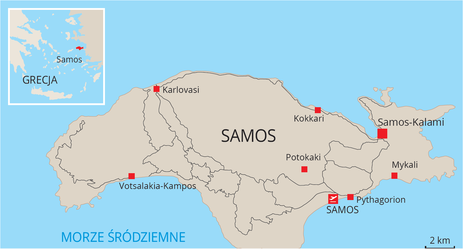 Mapa Samos