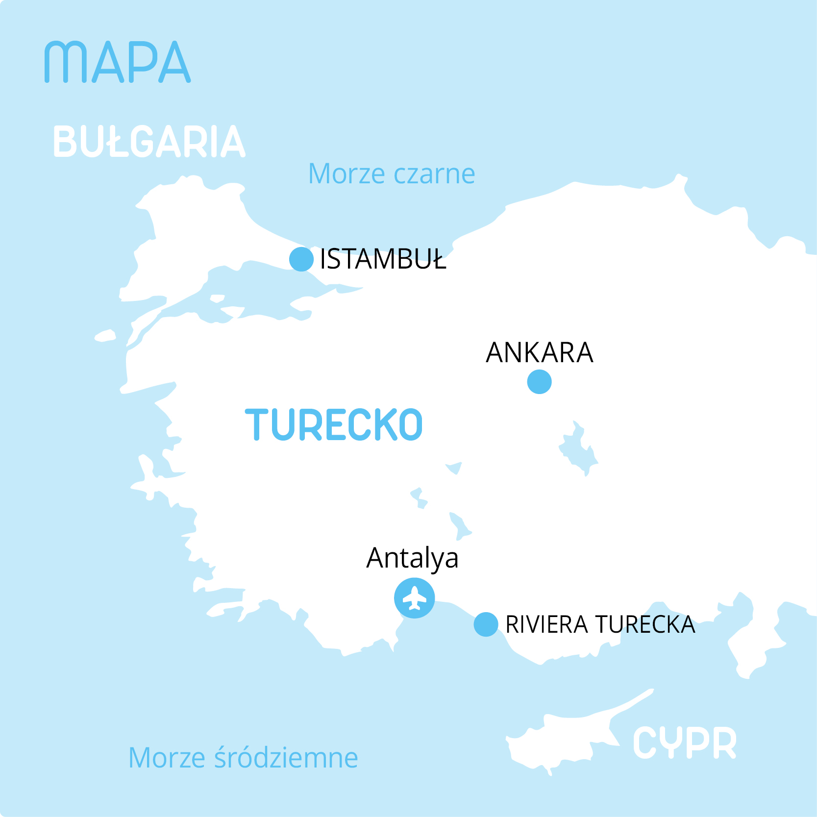 Mapa Turcji